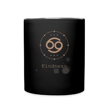 Sternzeichen Astrologie Minimalistischer geometrischer Krebs - Tasse einfarbig - Schwarz - Vorne