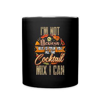 Cinco De Mayo Barman Mexicain Jeu de mots Drôle Mexicain - Mug uni - noir - Devant