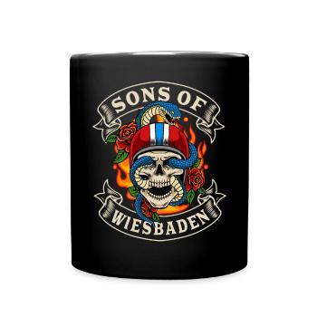 Wiesbaden Biker Gift fils de Wiesbaden - Mug uni - noir - Devant