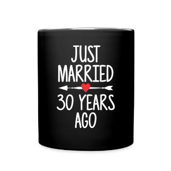 Je viens de me marier il y a 30 ans 30e anniversaire de mariage - Mug uni - noir - Devant