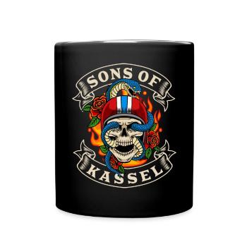 Kassel Biker Geschenk fils de Kassel - Mug uni - noir - Devant
