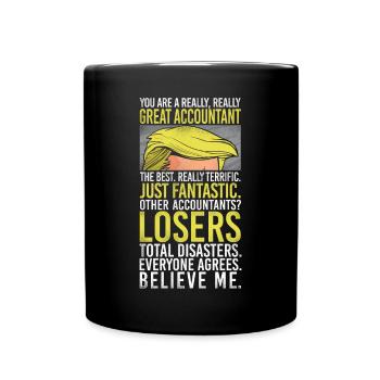 Accountant Bookkeeper Accounting - Full Colour Mug - black - Front
