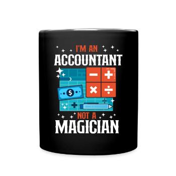 Accountant Bookkeeper Accounting - Full Colour Mug - black - Front
