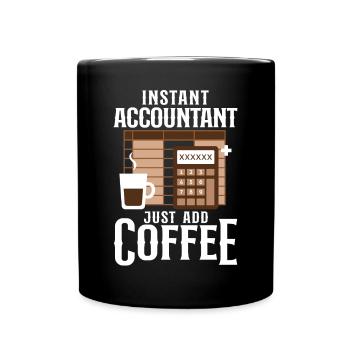 Accountant Bookkeeper Accounting - Full Colour Mug - black - Front