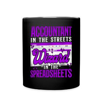 Accountant Bookkeeper Accounting - Full Colour Mug - black - Front