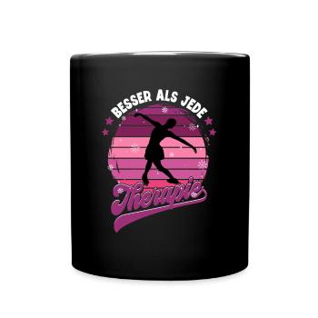 Eislaufen - Tasse einfarbig - Schwarz - Vorne