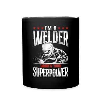 Soudage Soudeur Vintage Je suis A - Mug uni - noir - Devant
