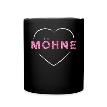 Düsseldorferin Närrin Möhne Düsseldorf Karneval - Tasse einfarbig - Schwarz - Vorne