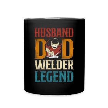 Welder Welding Dad Father Vintage - Full Colour Mug - black - Front