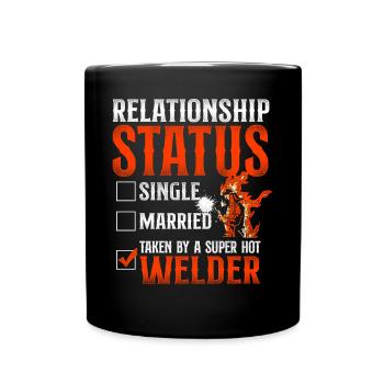 Soudeur Soudage Girlfriend Vintage - Mug uni - noir - Devant