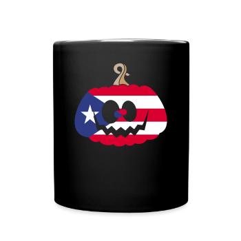 Ungarn Halloween Kürbis - Tasse einfarbig - Schwarz - Vorne