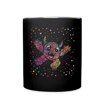 Konfetti Monster Kostümersatz Fastelovend Karneval - Tasse einfarbig - Schwarz - Vorne