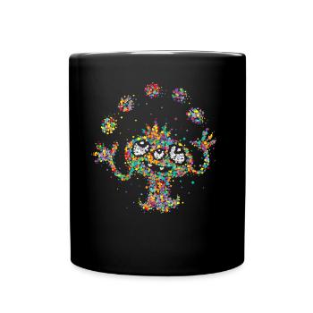 Konfetti Monster Kostümersatz Fastelovend Karneval - Tasse einfarbig - Schwarz - Vorne