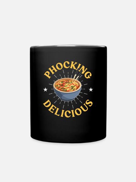 Phocking Délicieuse soupe de nouilles Pho asiatique Pho - Mug uni - noir