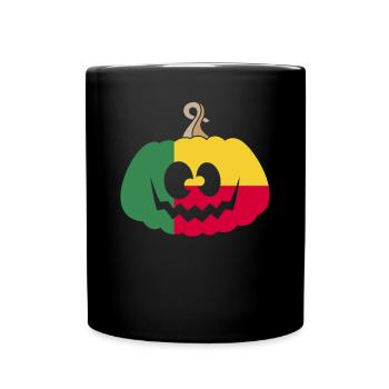 Ungarn Halloween Kürbis - Tasse einfarbig - Schwarz - Vorne