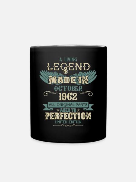 Octobre 1962 Vintage Anniversaire - Mug uni - noir