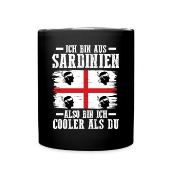 Sarde Sardische Flagge Sardegna Sardinien - Tasse einfarbig - Schwarz - Vorne
