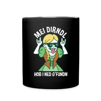 Trachten München Dirndl - Tasse einfarbig - Schwarz - Vorne