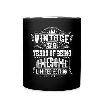56 Years Of Being Awesome 56 Geburtstag 56 Jahre - Tasse einfarbig - Schwarz - Vorne