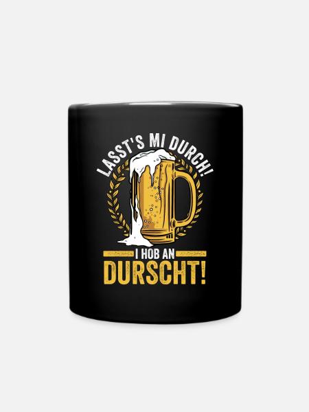 Trachten München Dirndl - Tasse einfarbig - Schwarz