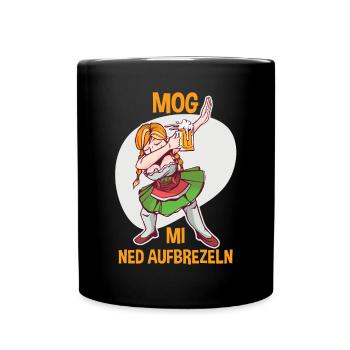 Trachten München Dirndl - Tasse einfarbig - Schwarz - Vorne