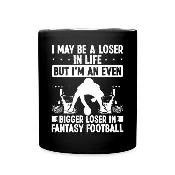 Fantasy Football Looser Funny Humor Fantasy Équipe - Mug uni - noir - Devant