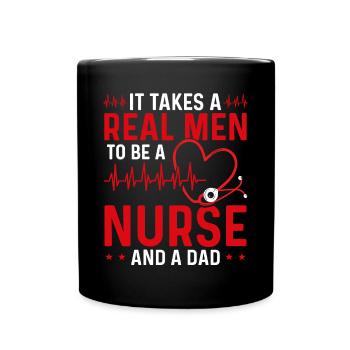 Male Nursing It takes a real men to be a Nurse - Tasse einfarbig - Schwarz - Vorne