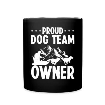 Alaska Dog Team Propriétaire Husky Traîneau traîneau Course de chiens - Mug uni - noir - Devant