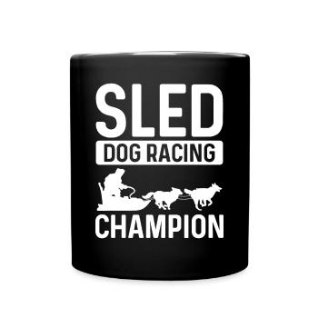 Champion de course de chiens de traîneau Alaska Husky Sleighdding - Mug uni - noir - Devant