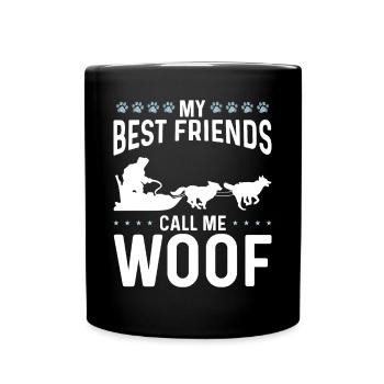 Alaska Mushing Dog Owner Sled Dog Racing Husky - Tasse einfarbig - Schwarz - Vorne