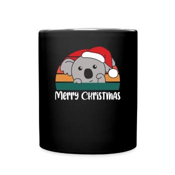 Joyeux Noël Rétro Koala Noël - Mug uni - noir - Devant