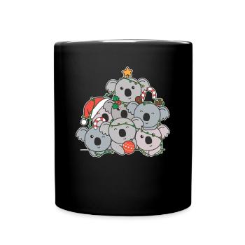 Koala Arbre de Noël Drôle d’Animal Noël - Mug uni - noir - Devant