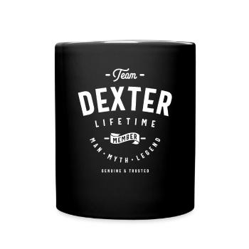 Team Dexter Lifetime Member Personalized Name - Full Colour Mug - black - Front