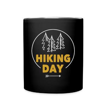 Hiking Hiking Day Outdoor Trekking Hikers - Full Colour Mug - black - Front