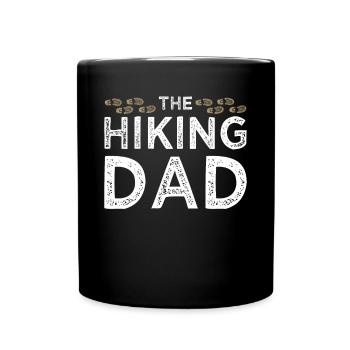 Hiking The Hiking Dad Outdoor Trekking Hiker - Full Colour Mug - black - Front