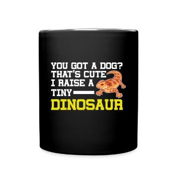 Bärtiger Drachenreptile Echsengärte Winziger - Tasse einfarbig - Schwarz - Vorne