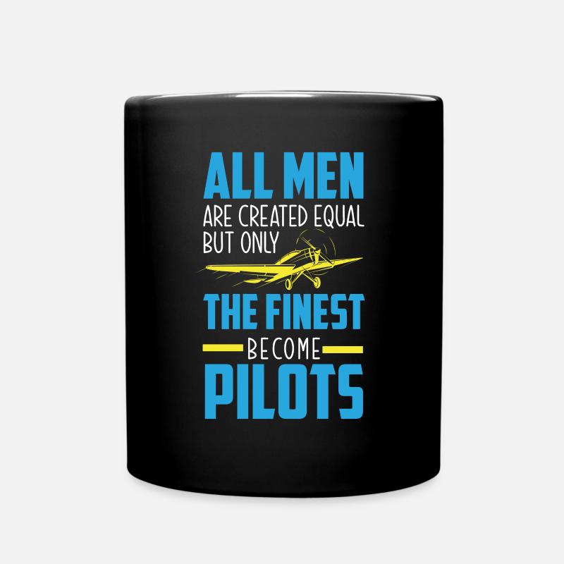 Flugzeug Luftfahrt Pilot Lustiges Piloten Geschenk - Tasse einfarbig - Schwarz