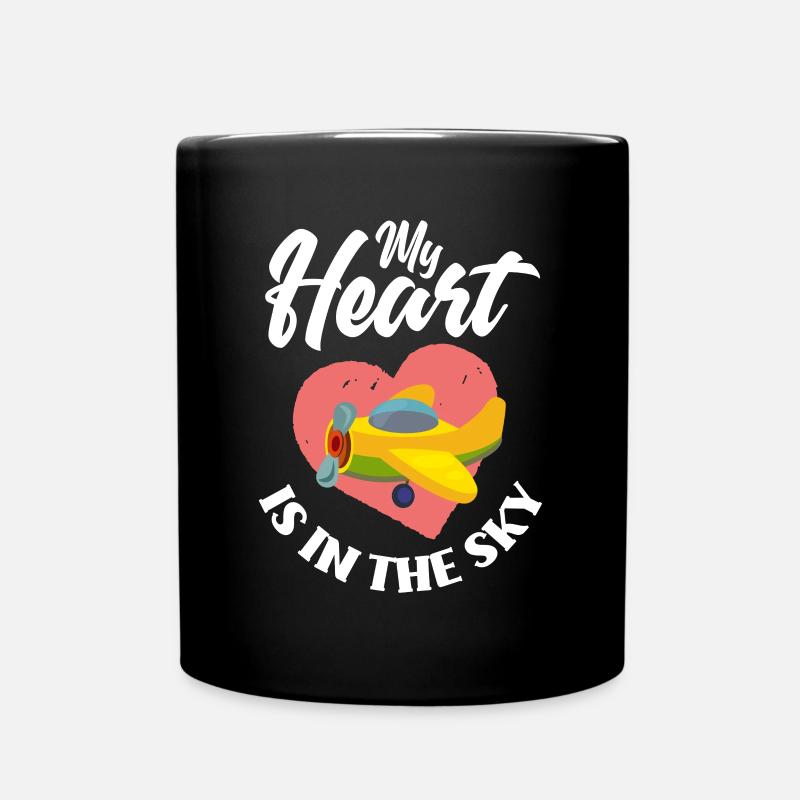 Flugzeug Luftfahrt Pilot Lustiges Piloten Geschenk - Tasse einfarbig - Schwarz