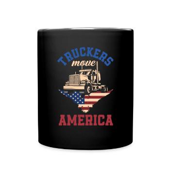 Truck Driver Trucker Truck Driver Driver - Full Colour Mug - black - Front