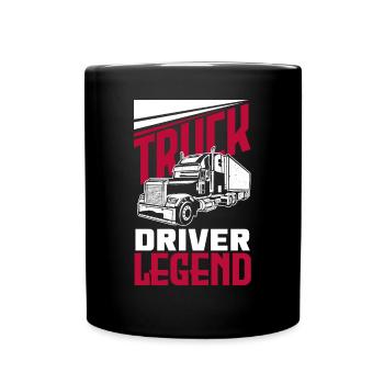 Truck Driver Trucker Truck Driver Driver - Full Colour Mug - black - Front