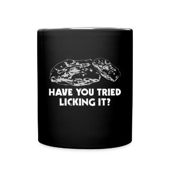 Have you tried to lick it, geology, - Full Colour Mug - black - Front