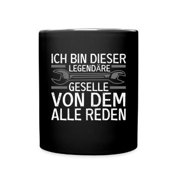 Ausbildung Bestanden Geselle Gesellenprüfung - Tasse einfarbig - Schwarz - Vorne