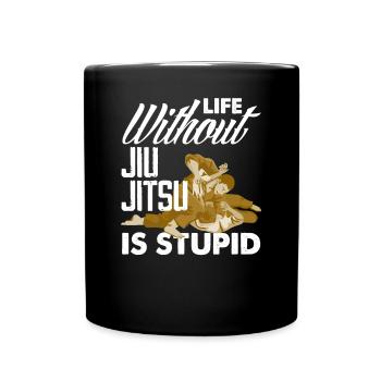 Jiu Jitsu Jiu Jitsu Jiu Jitsu - Tasse einfarbig - Schwarz - Vorne