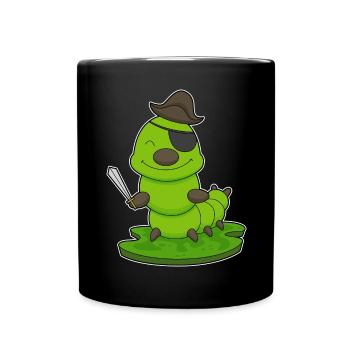 Épée de pirate chenille - Mug uni - noir - Devant