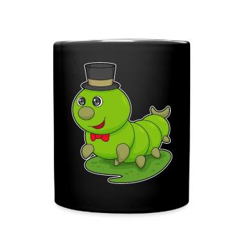 Caterpillar Gentleman Top Hat - Full Colour Mug - black - Front