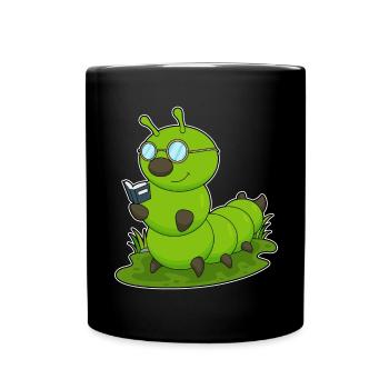 Lunettes de livre Caterpillar Nerd - Mug uni - noir - Devant