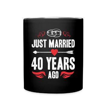 Je viens de me marier il y a 40 ans 40e anniversaire de mariage - Mug uni - noir - Devant