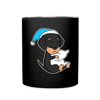 Chien Race de chien Teckel Teckel - Mug uni - noir - Devant
