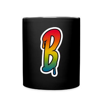 Letter B Graffiti Lettering Alphabet Monogram Init - Full Colour Mug - black - Front
