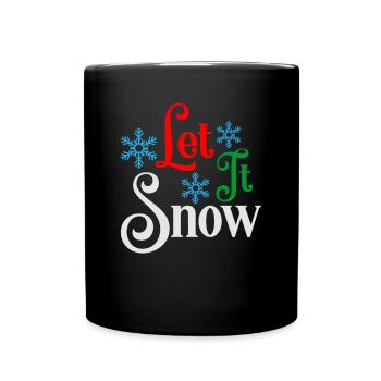 Lass es schneien Ugly Christmas Sweater - Tasse einfarbig - Schwarz - Vorne